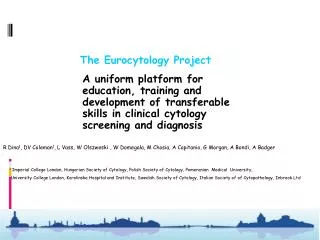 The Eurocytology Project