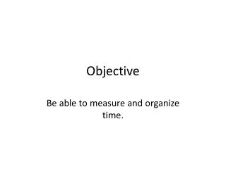 objective