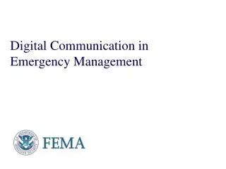 Digital Communication in Emergency Management