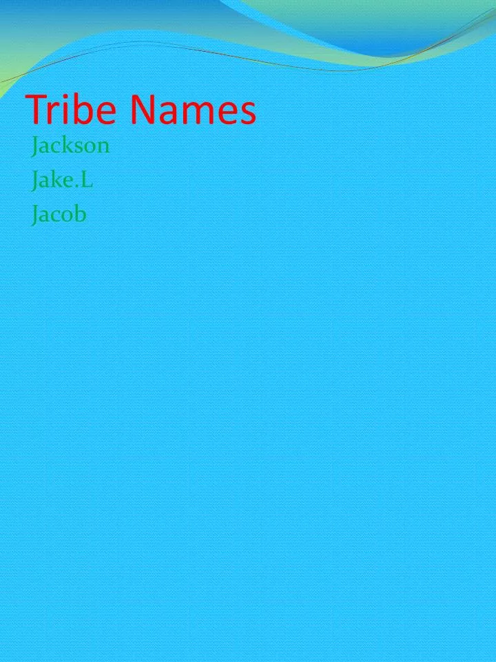 tribe names