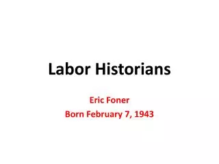 Labor Historians