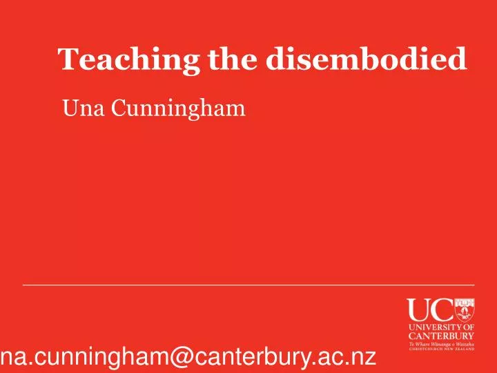 teaching the disembodied