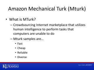 Amazon Mechanical Turk ( Mturk )