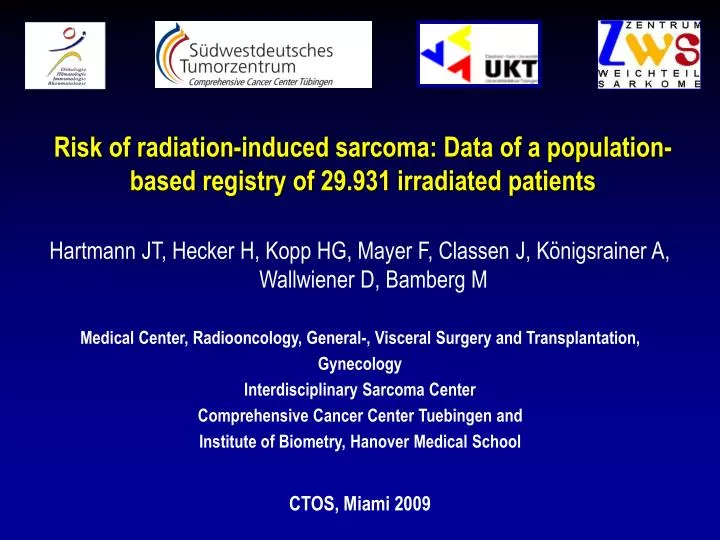 risk of radiation induced sarcoma data of a population based registry of 29 931 irradiated patients