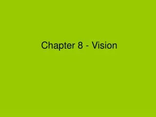 Chapter 8 - Vision