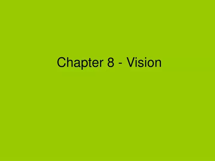 chapter 8 vision