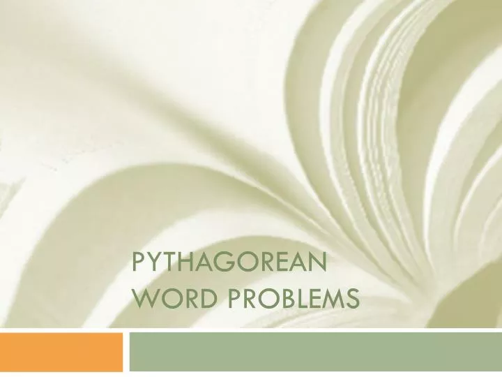 pythagorean word problems