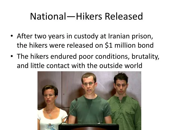 national hikers released