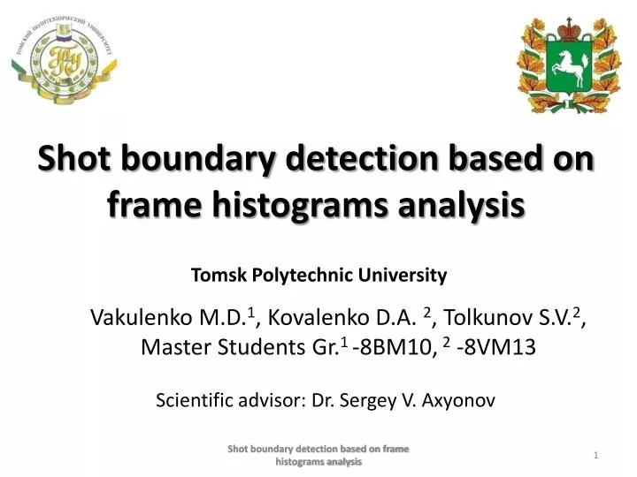 shot boundary detection based on frame histograms analysis