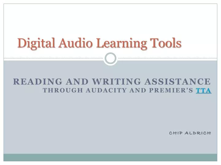 digital audio learning tools