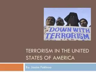 Terrorism In The United States Of America
