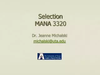 Selection MANA 3320