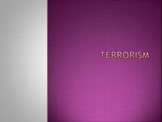 Terrorism