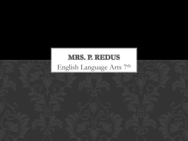 mrs p redus