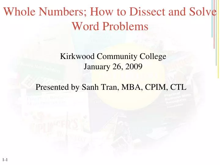 whole numbers how to dissect and solve word problems