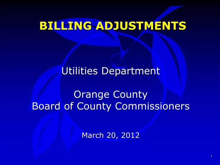 billing adjustments