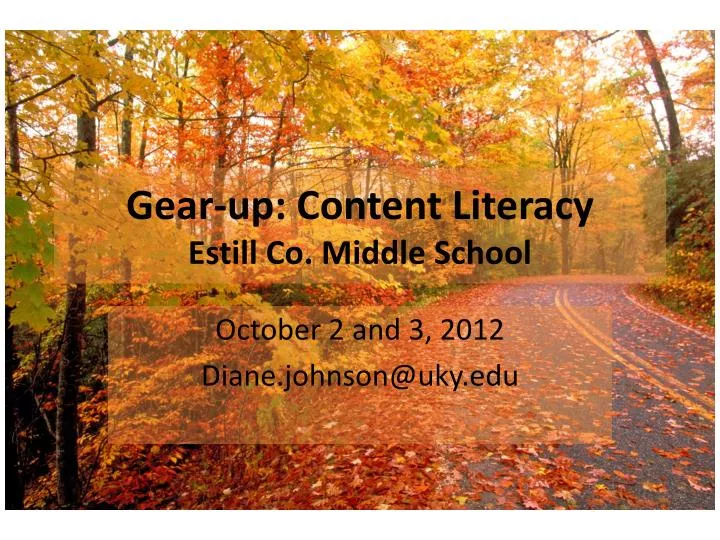 gear up content literacy estill co middle school