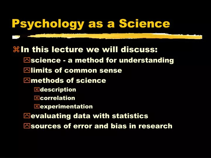 psychology as a science