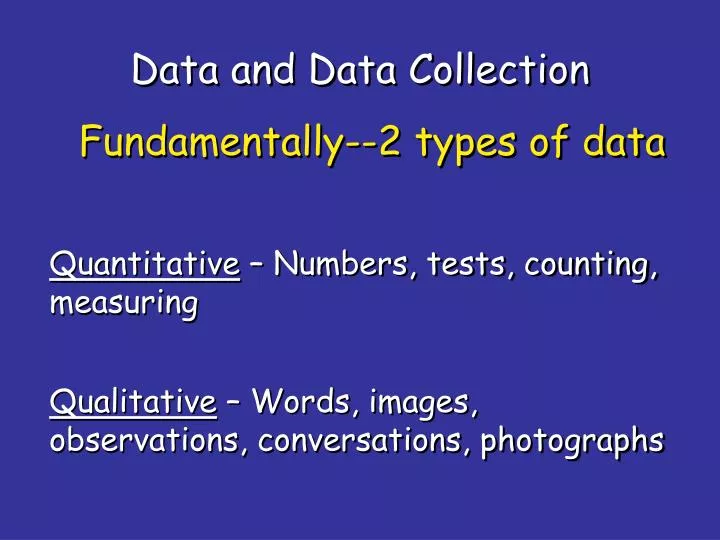 data and data collection