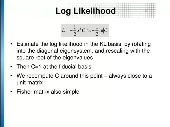 log likelihood