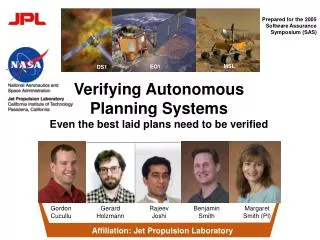 Verifying Autonomous Planning Systems Even the best laid plans need to be verified