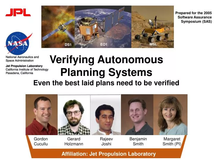verifying autonomous planning systems even the best laid plans need to be verified