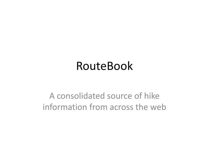 routebook