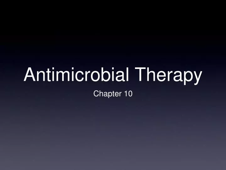 antimicrobial therapy