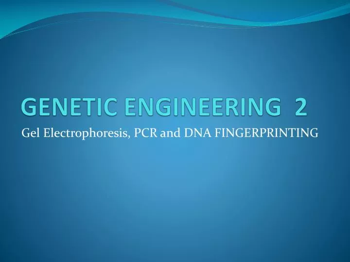 genetic engineering 2