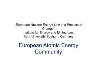 European Atomic Energy Community