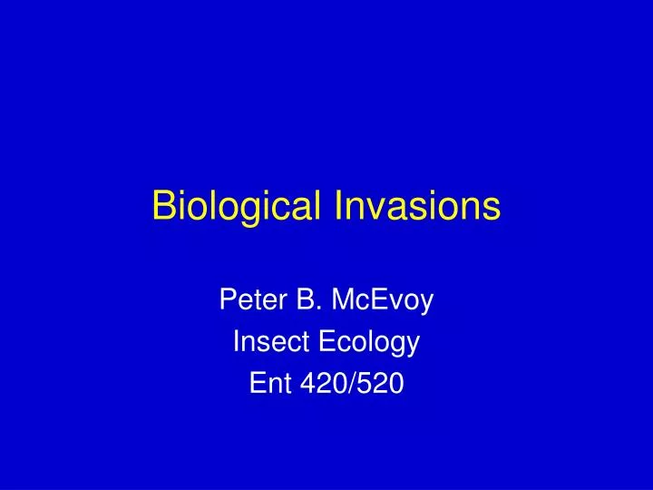 biological invasions