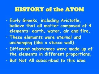 HISTORY of the ATOM