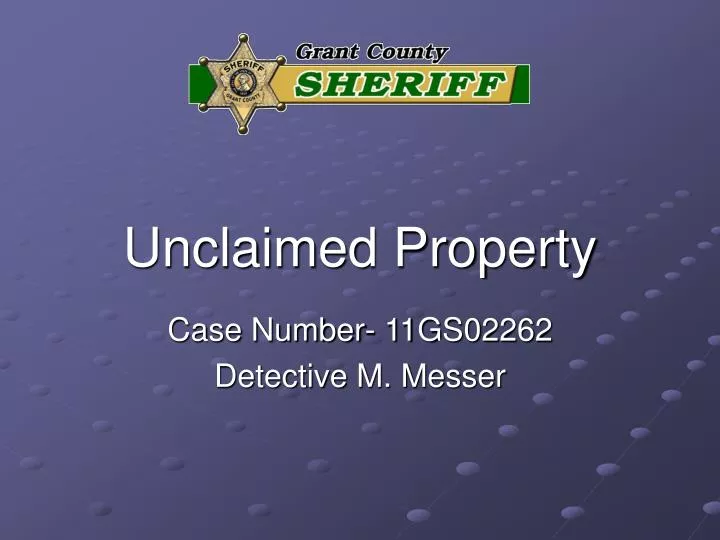 unclaimed property