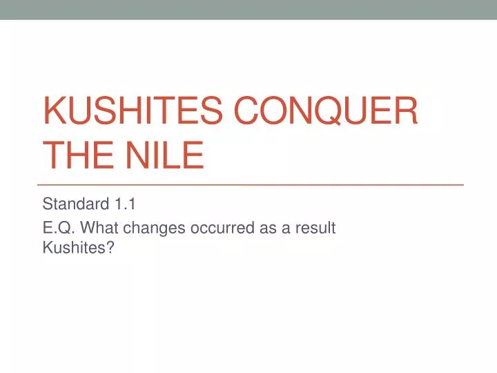 kushites conquer the nile