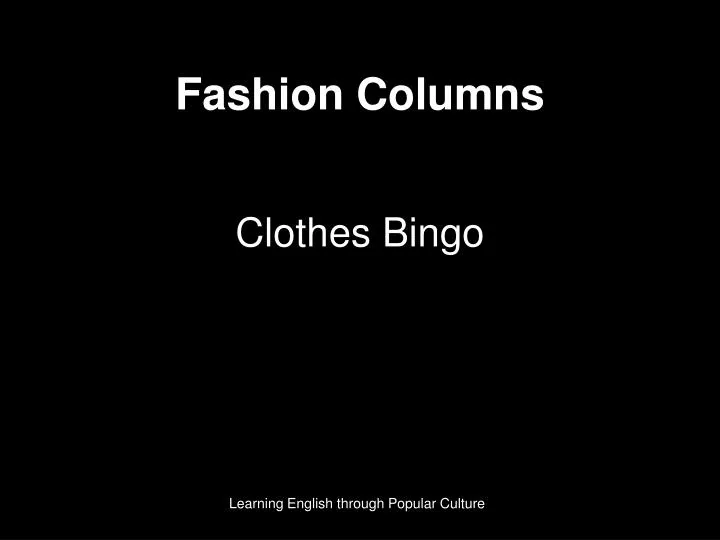 fashion columns