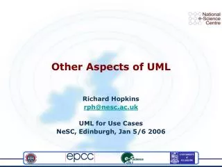 Other Aspects of UML