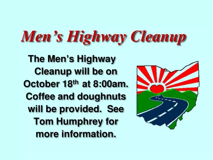 men s highway cleanup