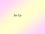 Set Up - slide 1