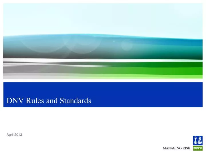 dnv rules and standards