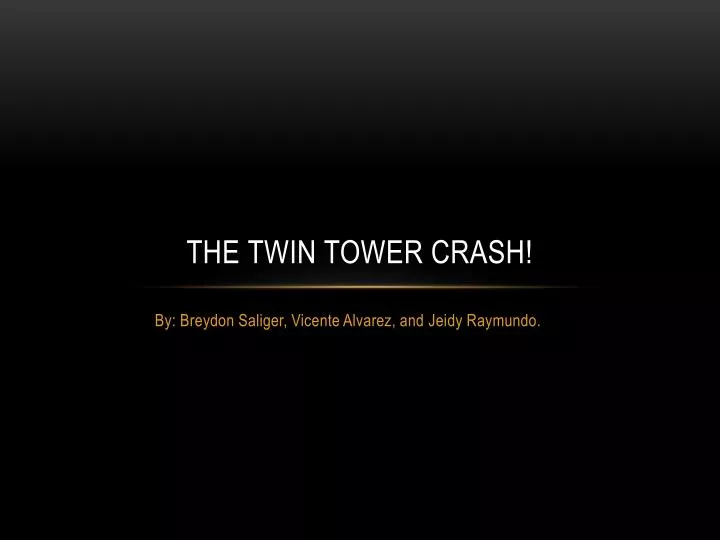 the twin tower crash