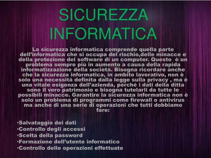 sicurezza informatica