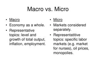 Macro vs. Micro