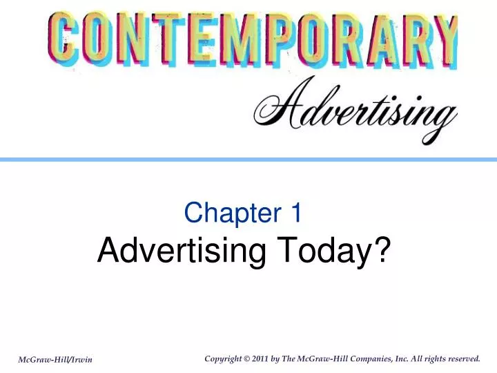 chapter 1 advertising today