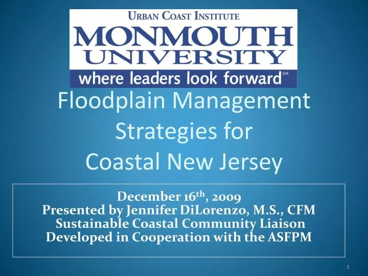 floodplain management strategies for coastal new jersey
