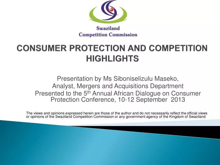 consumer protection and competition highlights