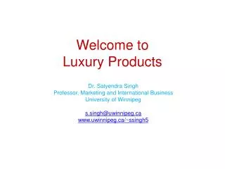Welcome to Luxury Products