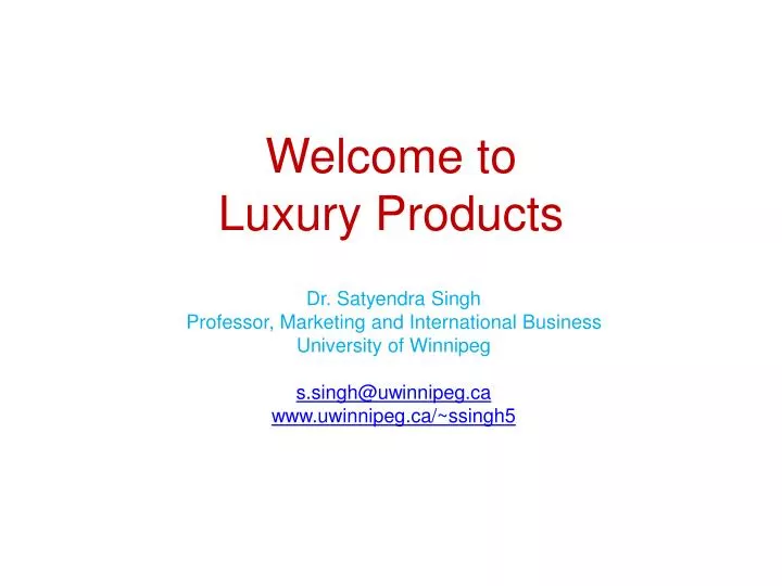 welcome to luxury products