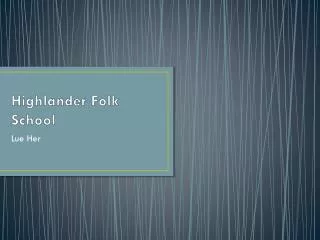 Highlander Folk School