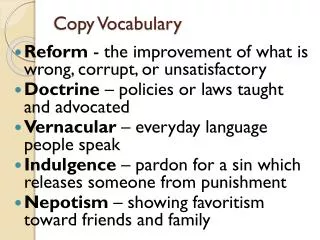 Copy Vocabulary