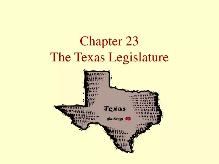 chapter 23 the texas legislature